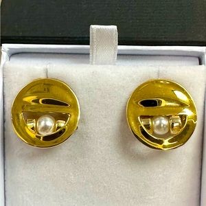 Carlton Ridge Pierced Earrings with Pearl